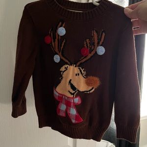 Toddler reindeer Christmas sweater US size 3/4T